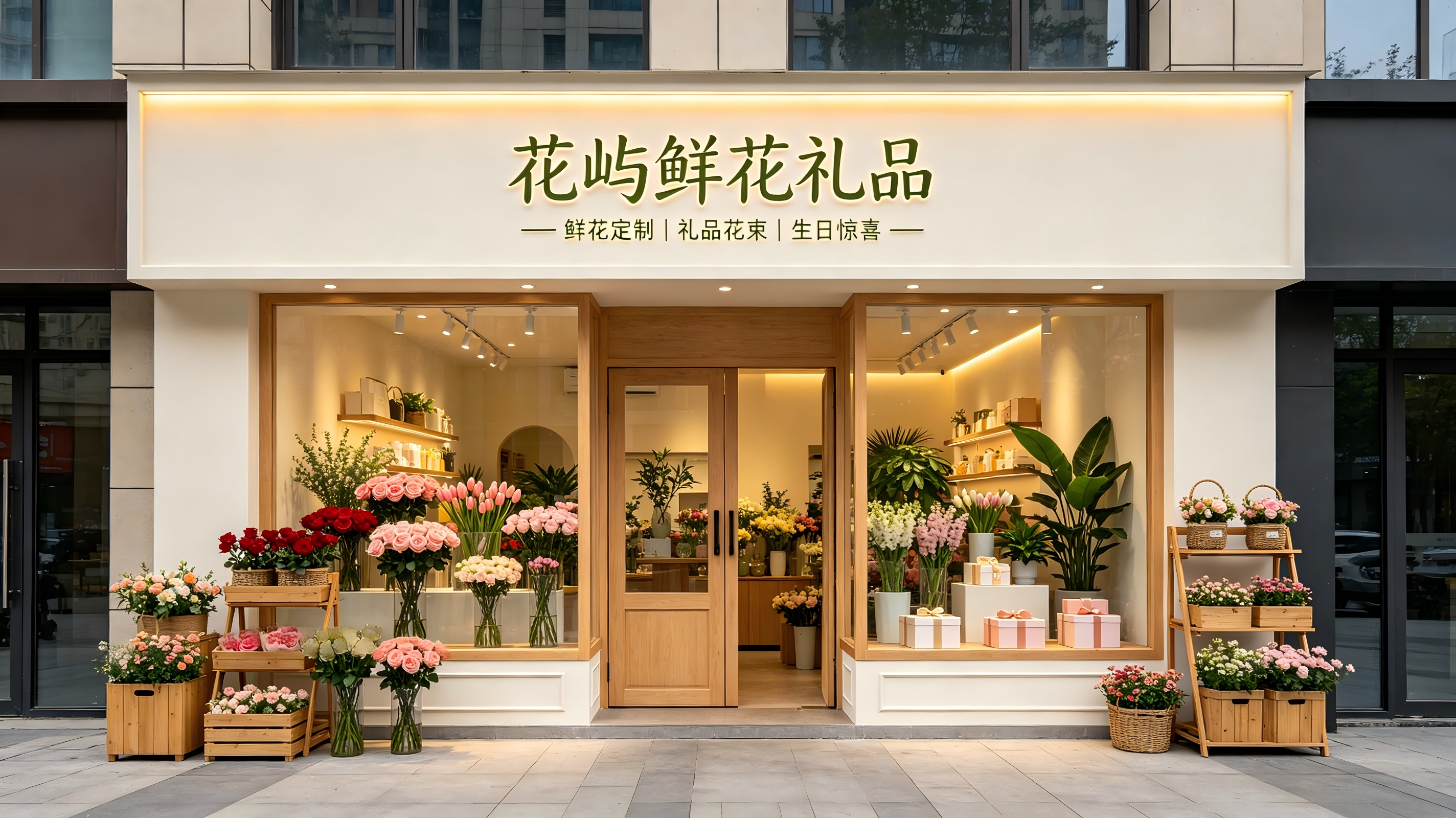 花屿花艺礼盒门店图片