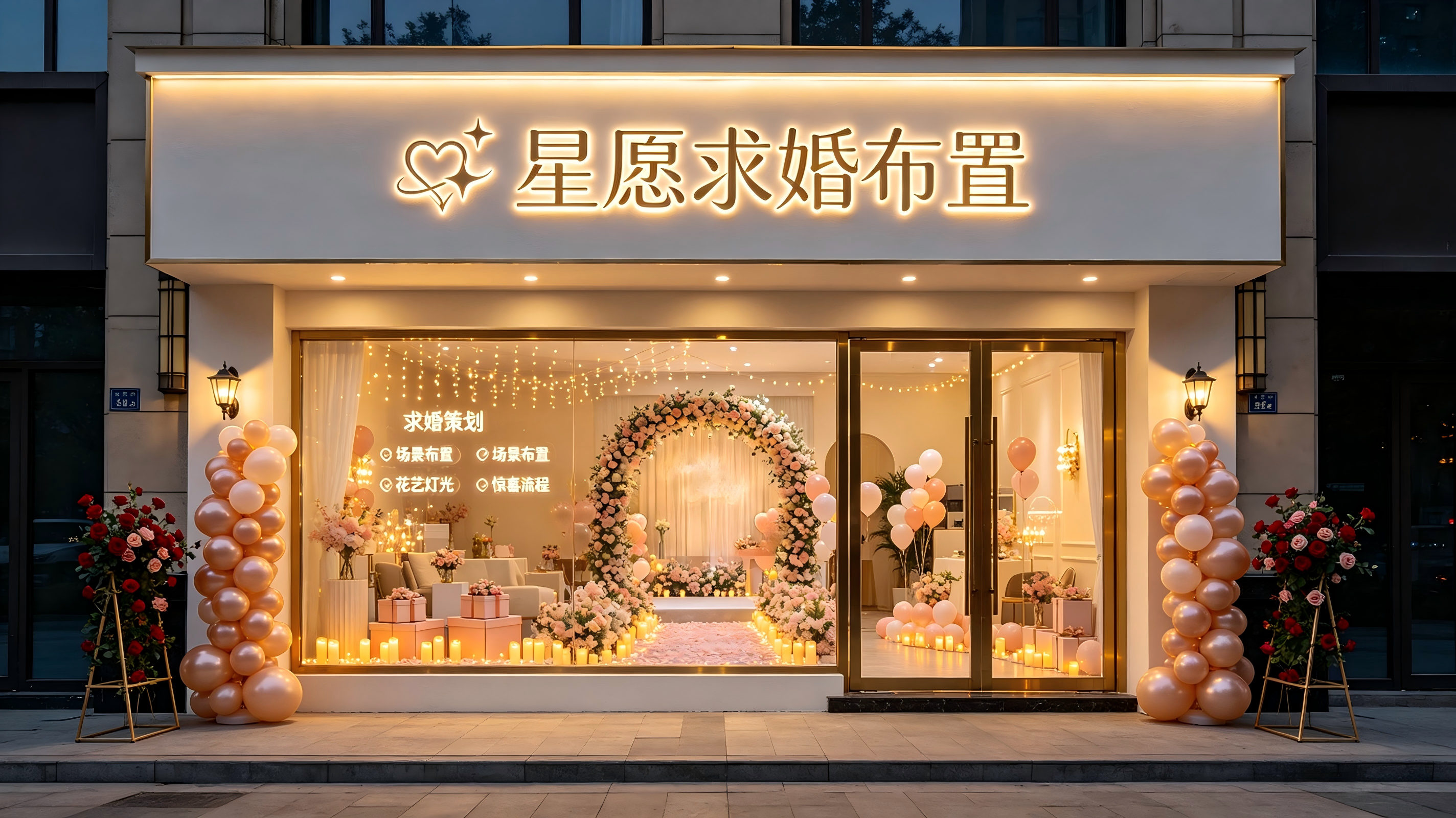 星愿求婚布置门店图片